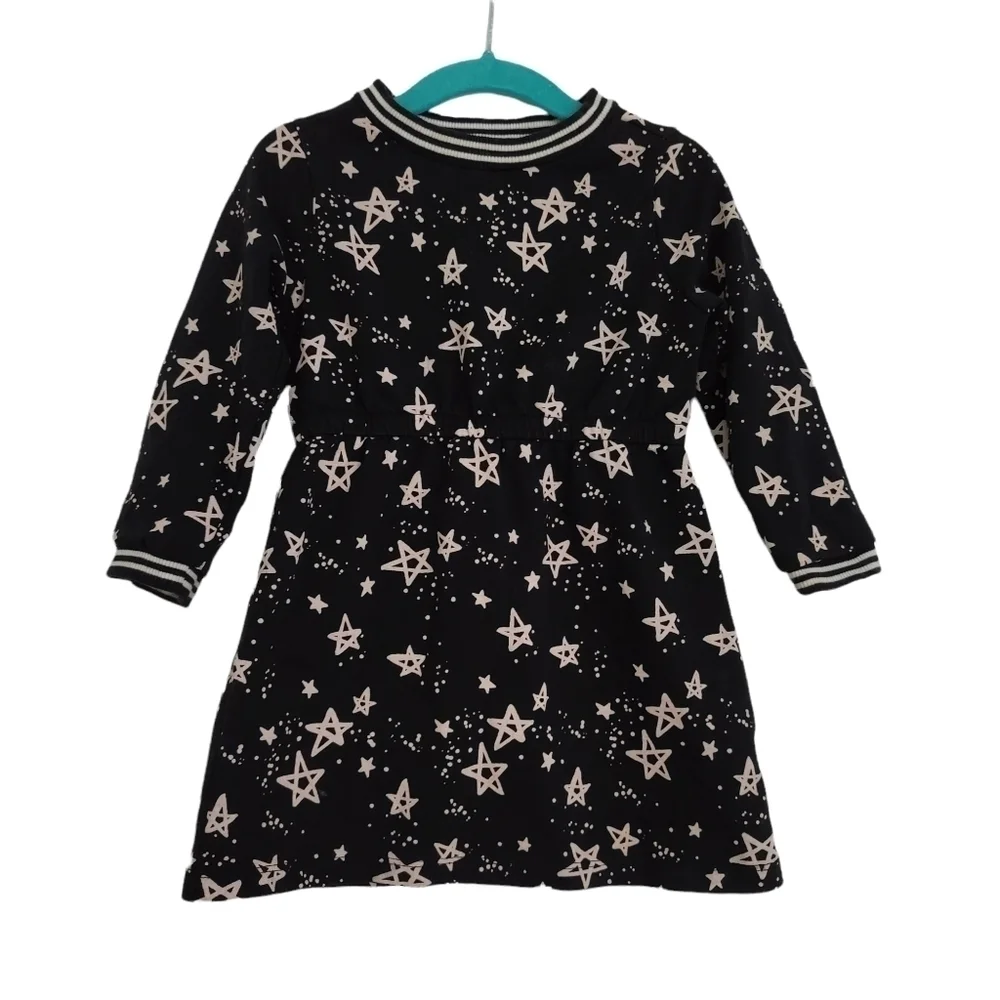 Gymboree Black Star Long Sleeve Skater Dress‎